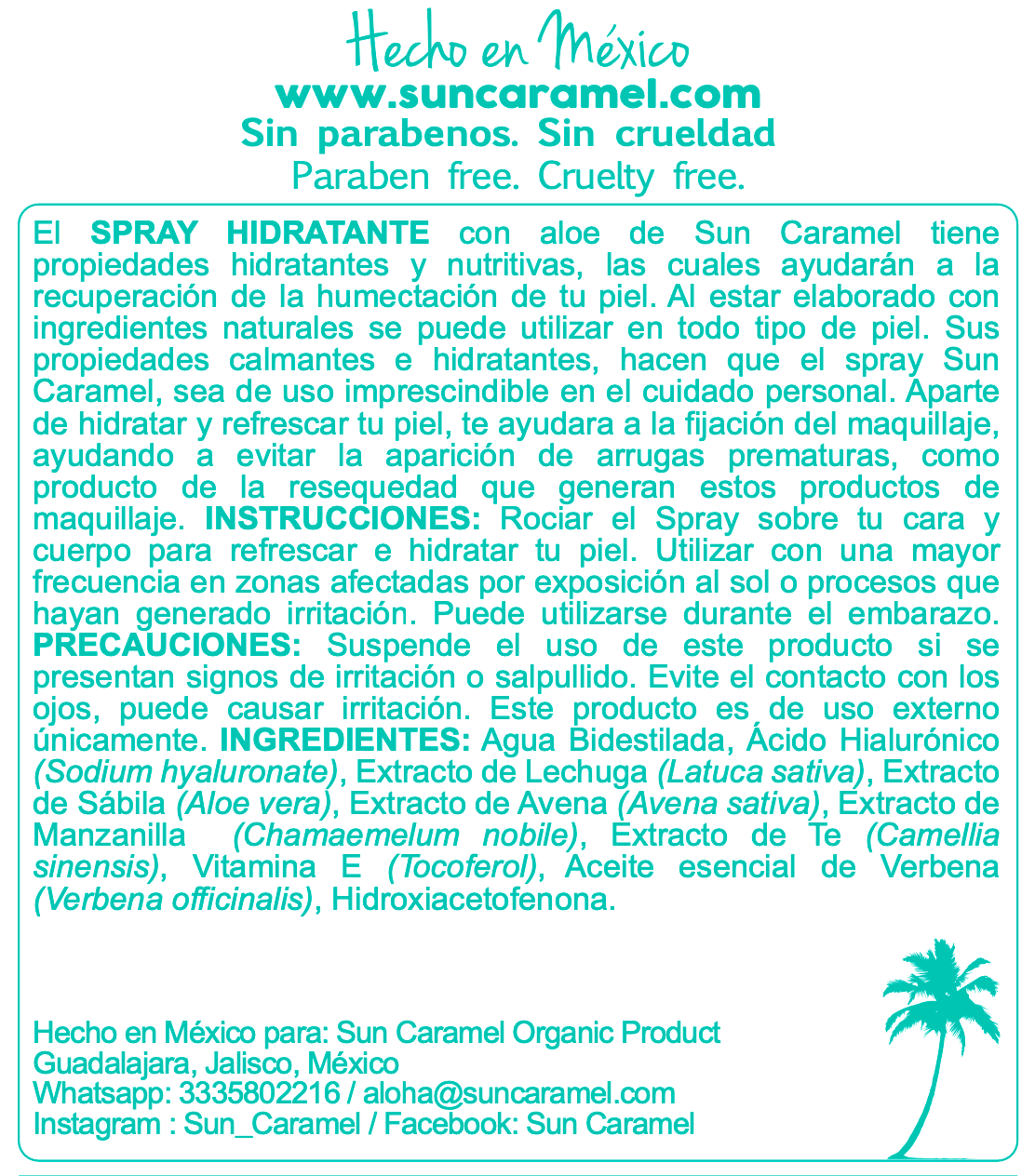 ALOE SPRAY, spray hidratante