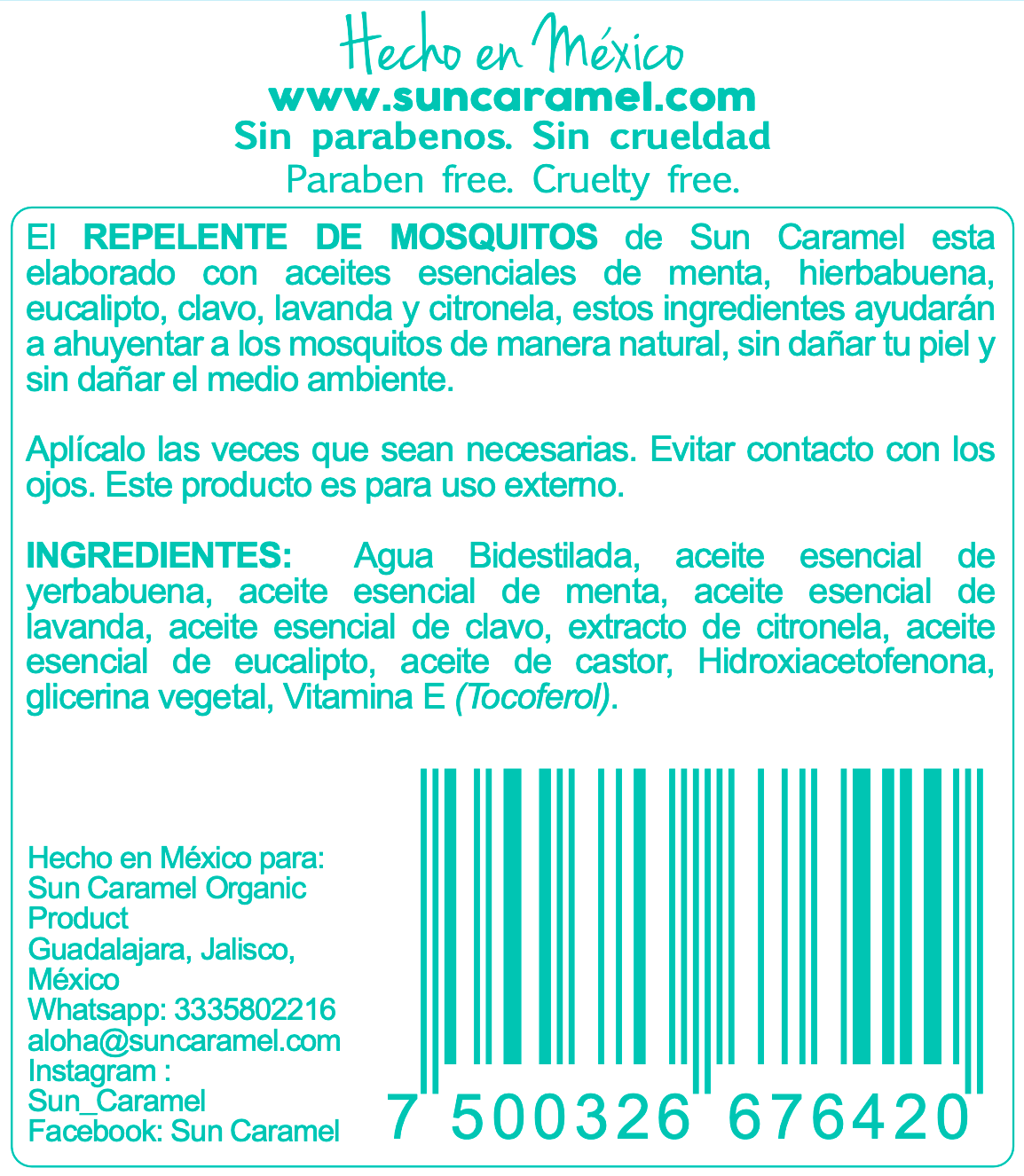 NO MORE BITES, Repelente de mosquitos